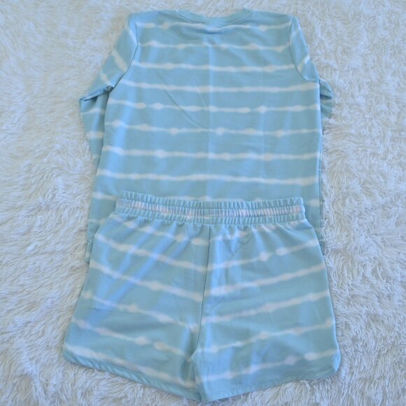 32 Degrees Girl's Blue & White Matching Short and Top Size L 14/16 - Picture 4 of 4